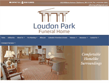 Tablet Screenshot of loudonparkfuneralhome.com